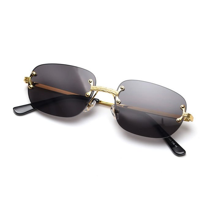 Metal Square Frameless Sunglasses UV400 Punk Personality Street Photography 1