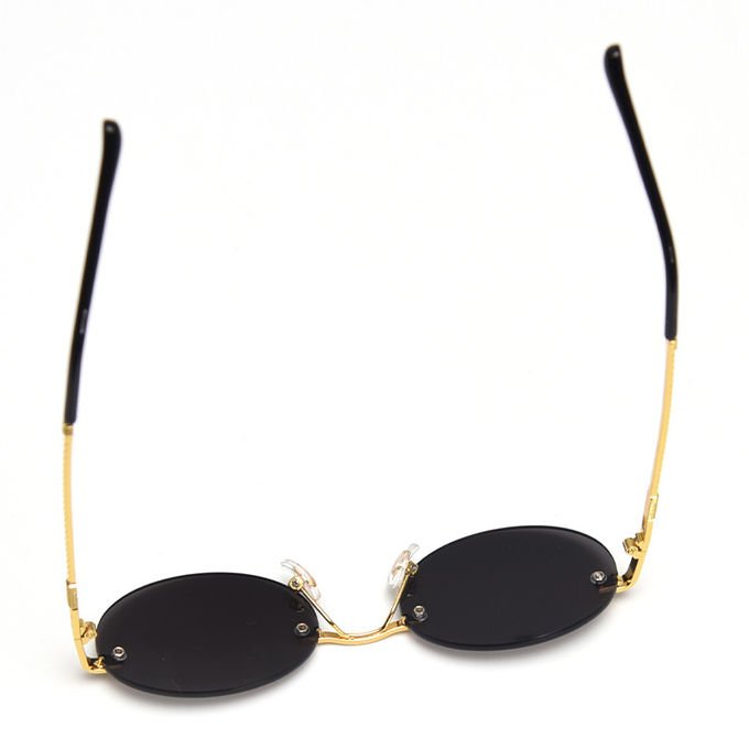 UV400 Vintage Oval Sunglasses Small Metal Frame Candy Color 5