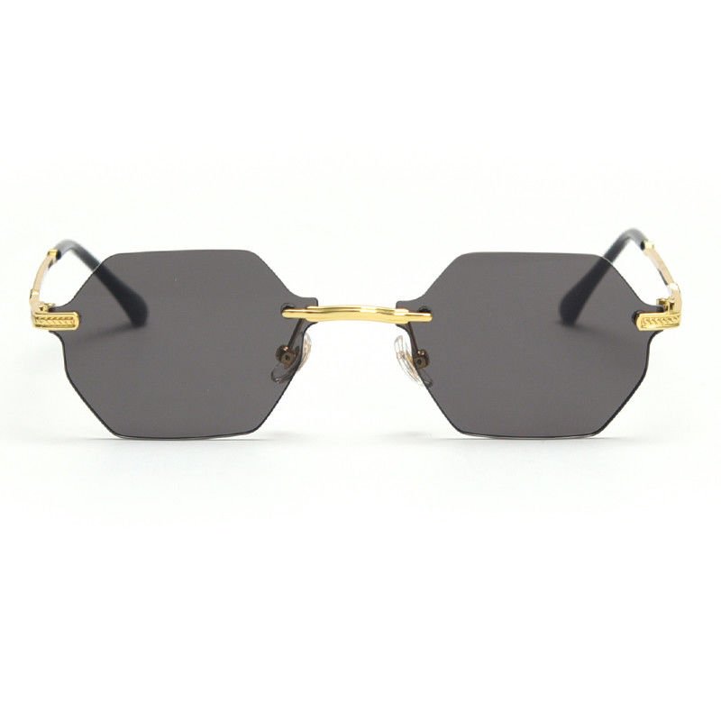 buy UV400 Stylish Polarized Sunglasses Elegant Irregular Lens Women Rimless online manufacturer