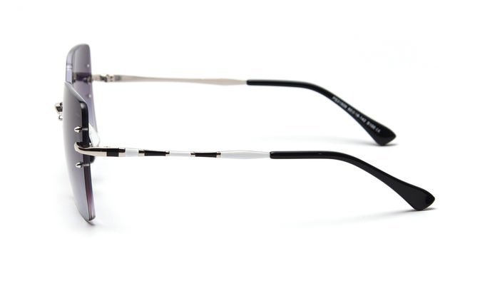 UV400 Gradient Rimless Sunglasses Fashion Rivets Square Polarized Sunglasses 3