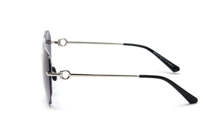 Frameless Sunglasses Gradient Sunglasses Women'S Metal Frame Polarized Vintage 2