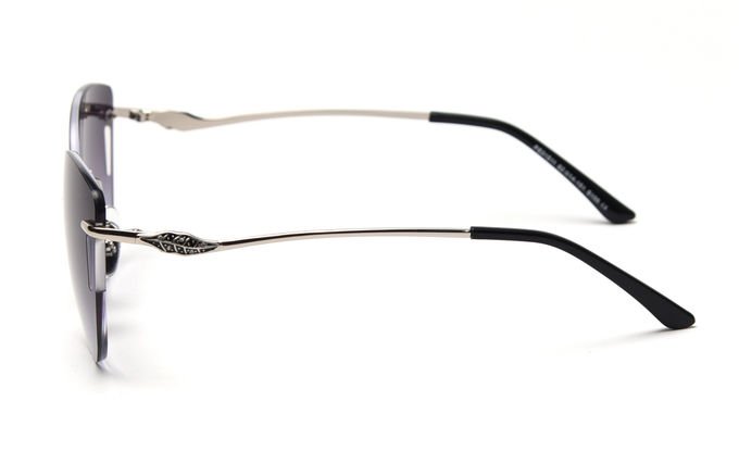 Frameless Trim Hollow Womens Driving Sunglasses Metal Frame Polarized 2
