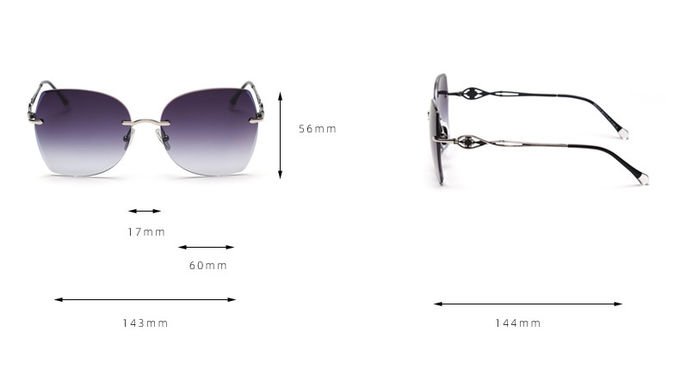 Stylish Exquisite Drive Car Rimless Gradient Sunglasses UV400 Polarized 4