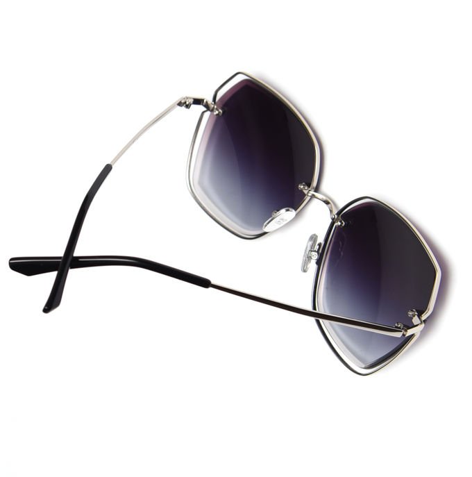 UV400 Gradient Lens Sunglasses Hollow Metal Frame Polarized 0