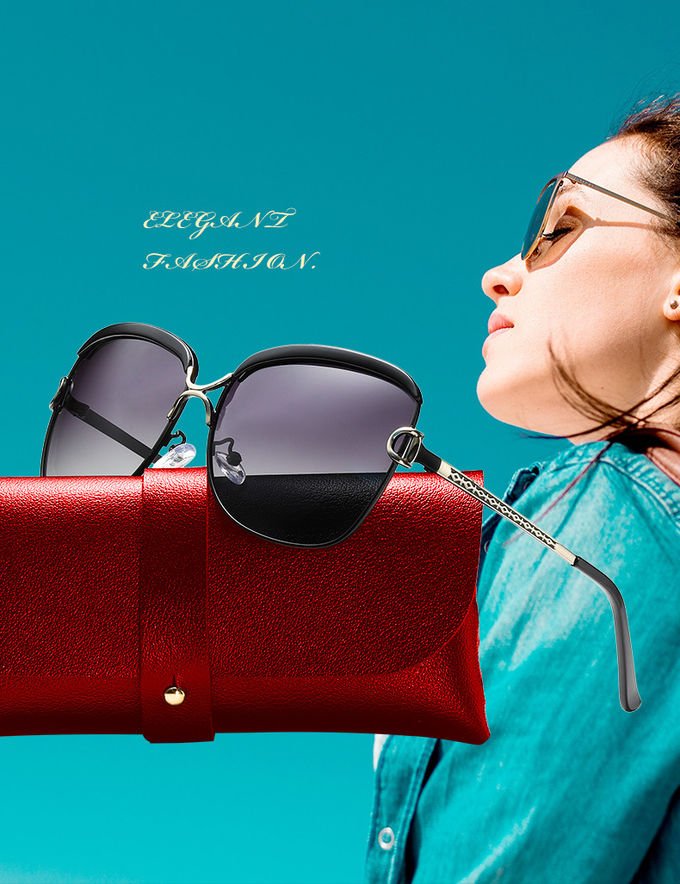 BSCI 145MM Women Polarized Vintage Big Frame Sunglasses Ladies Shades 0