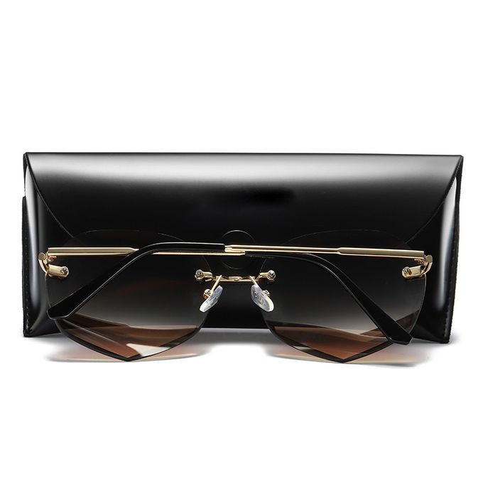 BSCI Oversized Shades Female Trendy UV400 Rimless Designer Sunglasses 6