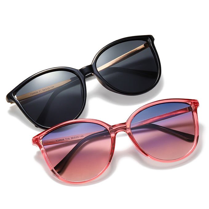 Retro Round Classic Women Handmade Cat Eye Sunglasses 7