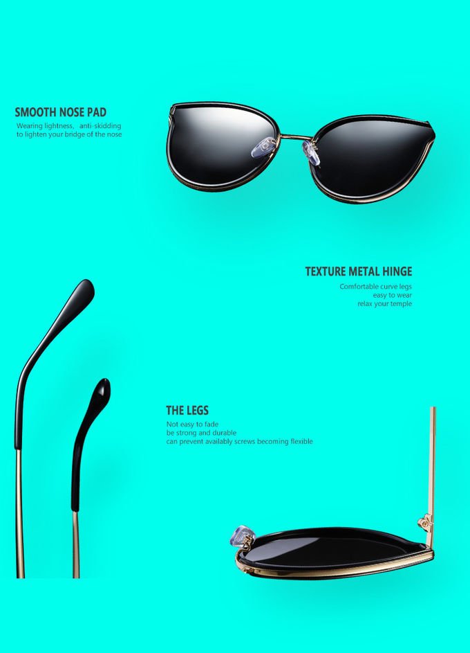 Trendy UV400 Big Frame Personalized Driving 142MM Women Sunglasses 3