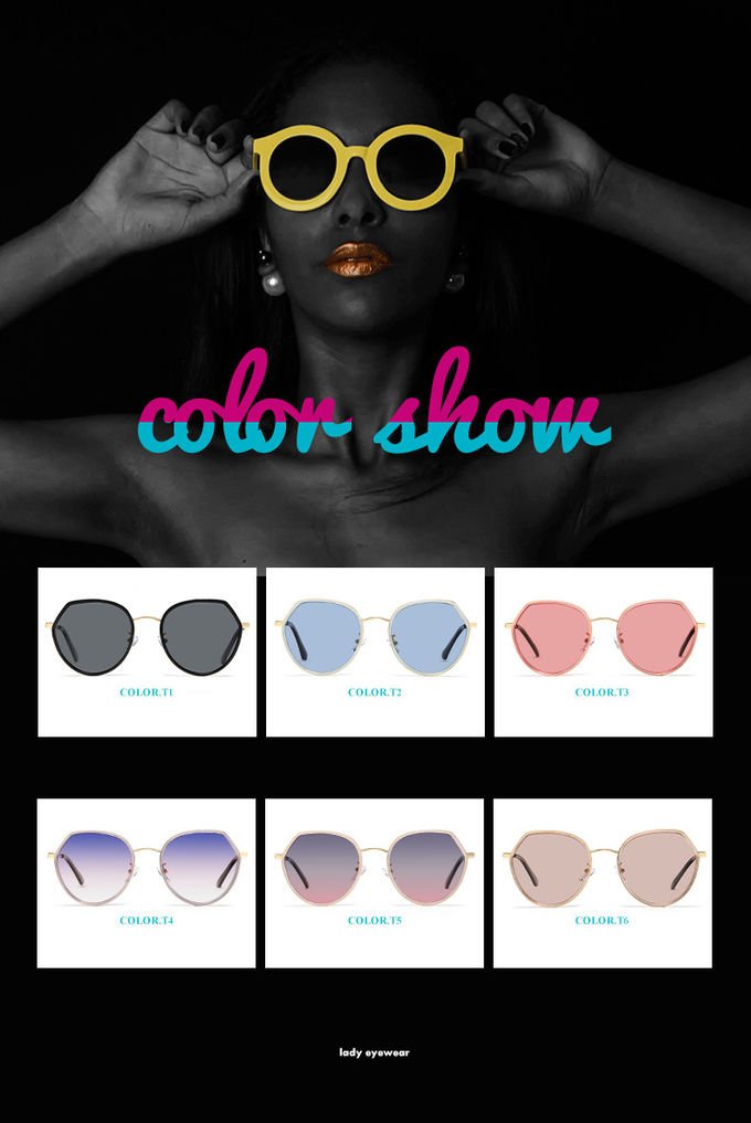 Polarized Women BSCI 142MM Resin Lens Sunglasses Luxury PC With Metal 4