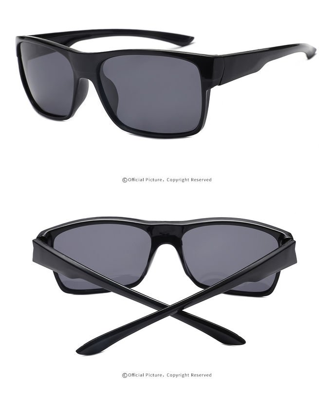 Square Cycling 144MM Sports Sunglasses Classic Black Lens Anti Glare 3