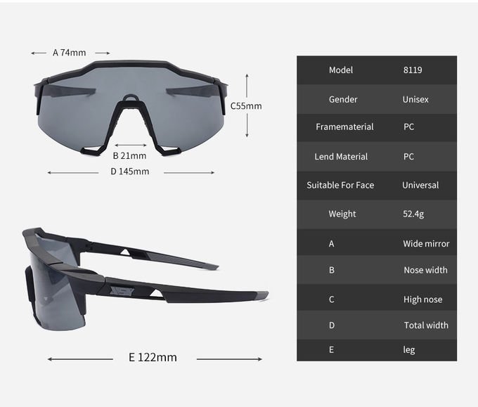 Cool Mountain Biking Sports Sunglasses UV400 Sports Prescription Cycling 1