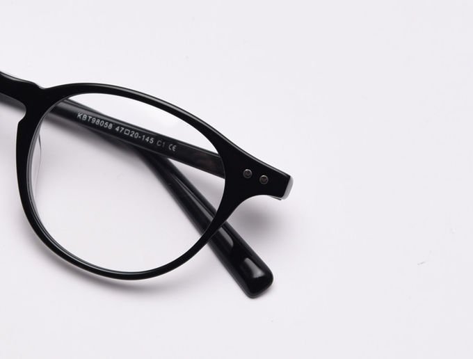 Male Acetate Frame Glasses Black SGS Spectacle Fashionable Optical Glasses 1