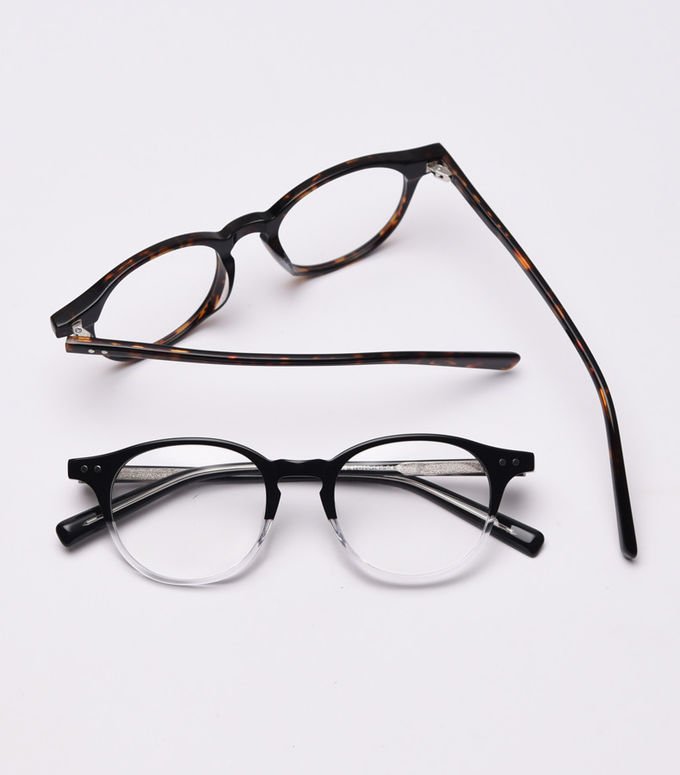 Male Acetate Frame Glasses Black SGS Spectacle Fashionable Optical Glasses 0