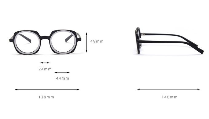 Round Upscale Acetate Frame Glasses Retro Men Women Fashionable Computer Glasses 5