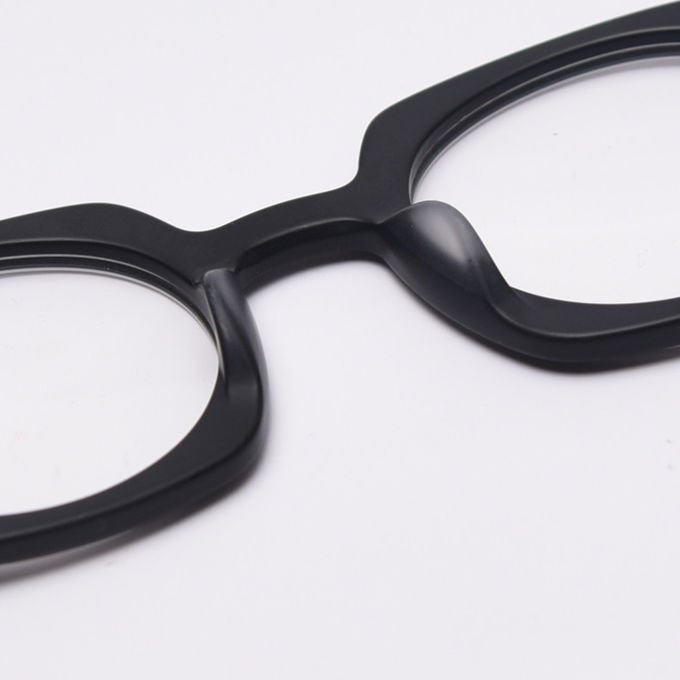 Round Upscale Acetate Frame Glasses Retro Men Women Fashionable Computer Glasses 2