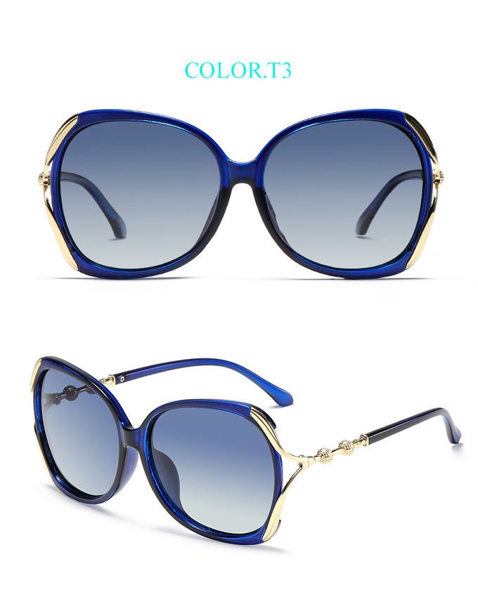 UV400 Square Luxury Sunglasses Designer Authentic Round Retro Ladies Shades 6