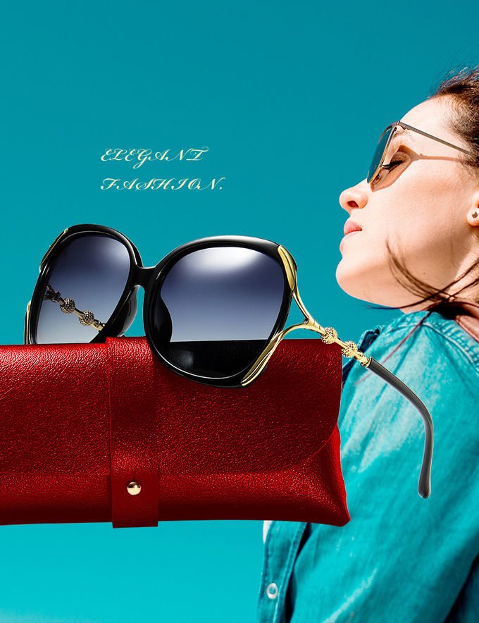 UV400 Square Luxury Sunglasses Designer Authentic Round Retro Ladies Shades 0