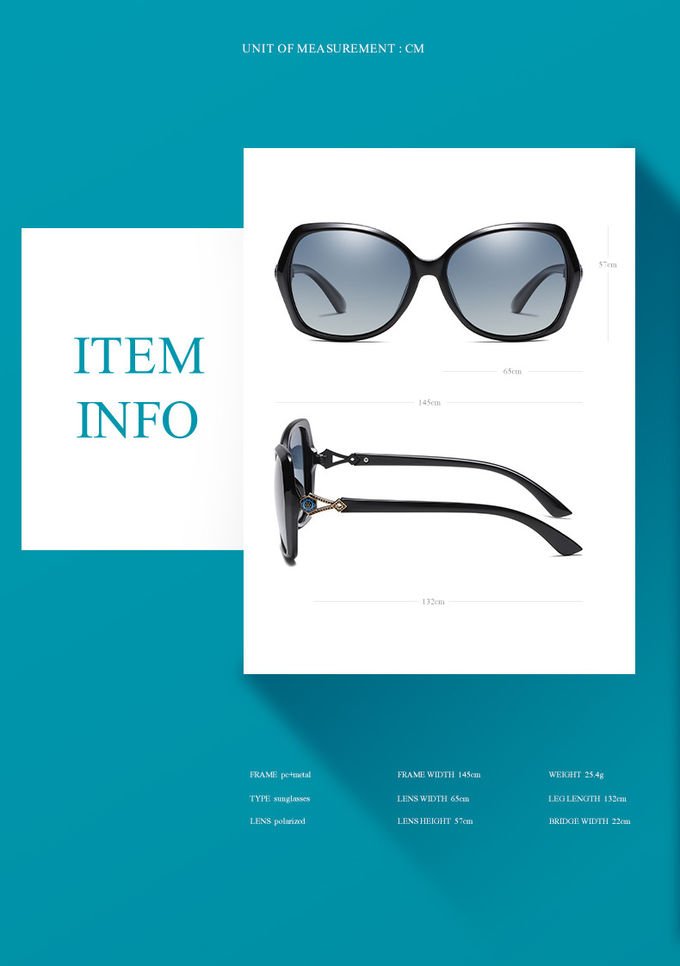 BSCI  Oversized Designer Polarized Fashion Sunglasses UV400 Resin Lens 1
