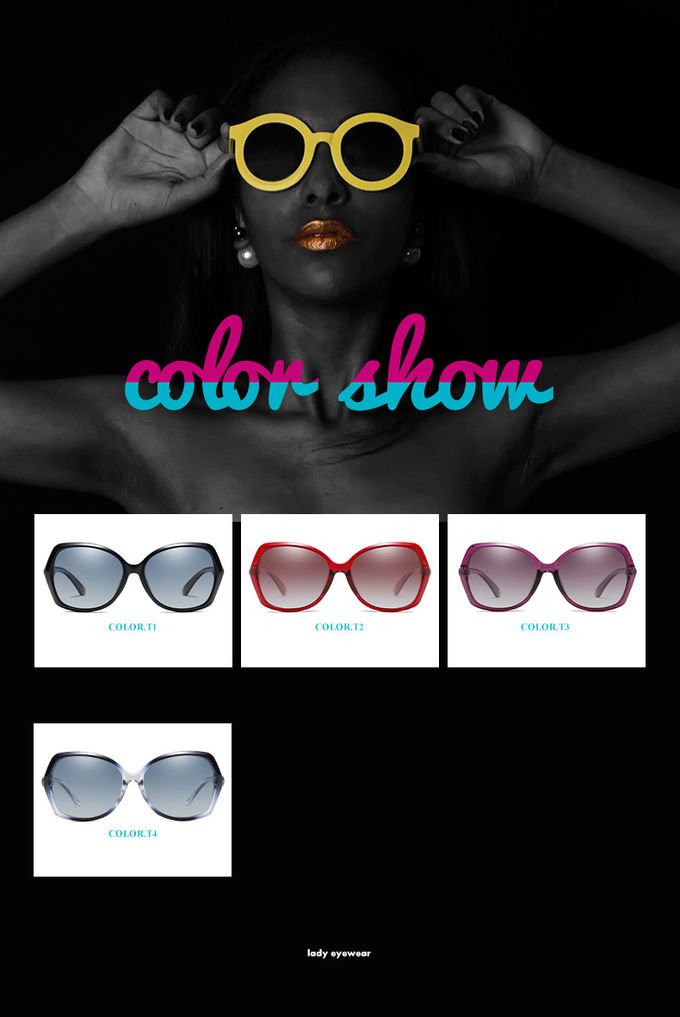 BSCI  Oversized Designer Polarized Fashion Sunglasses UV400 Resin Lens 8