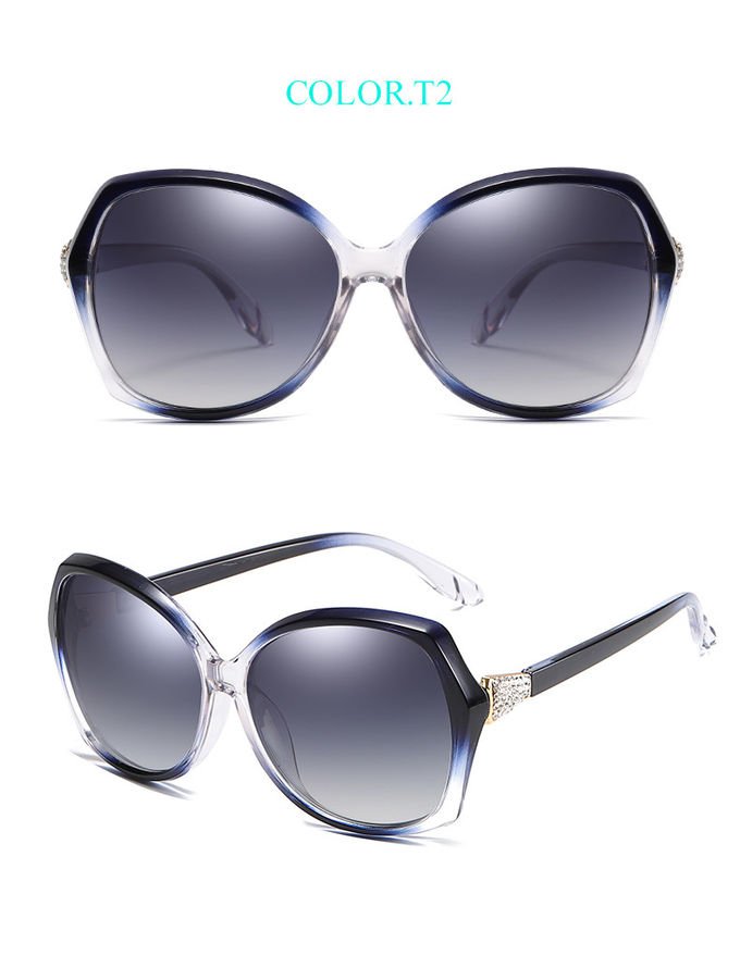 144MM PC Sunglasses Women'S Polarized With Readers Diamond Decoration 7