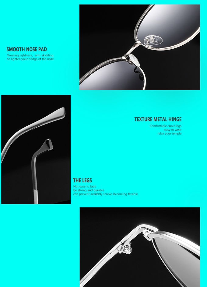 Retro Summer TAC UV400 Protection Sunglasses Metal Women Men Polarized 7