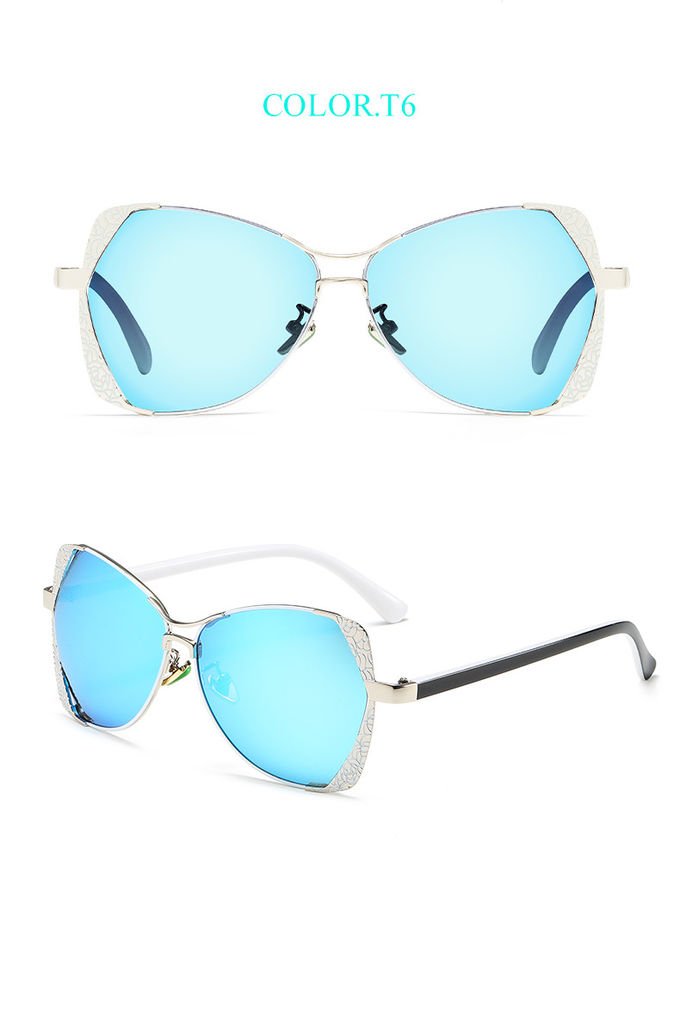 Retro Engraving 143MM Metal Frame Custom Polarized Sunglasses UV400 6
