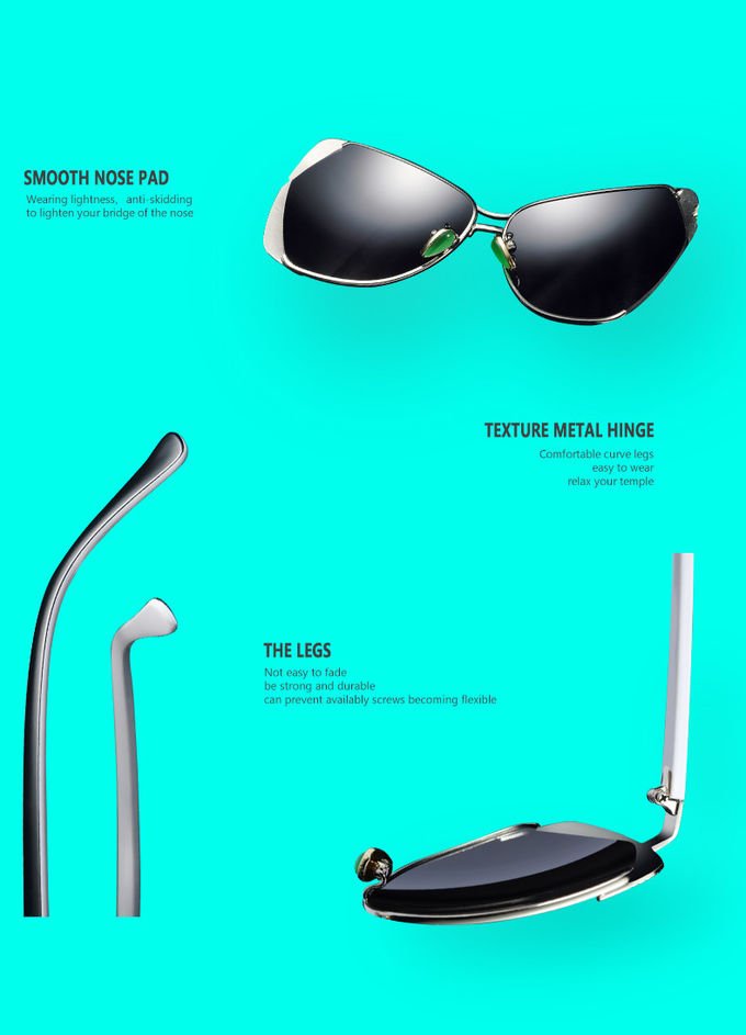 Retro Engraving 143MM Metal Frame Custom Polarized Sunglasses UV400 9
