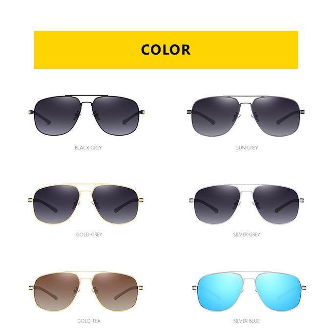 Unique Trending Uv400 Polarized Sunglasses BSCI Square Ocean Lens 12
