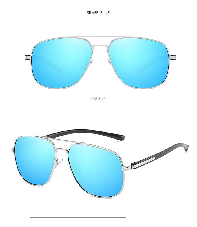Unique Trending Uv400 Polarized Sunglasses BSCI Square Ocean Lens 10