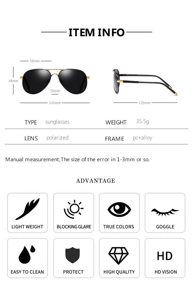 BSCI Men'S Driving Sunglasses Oversized Mens Designer Polarized Gafas De Sol 6