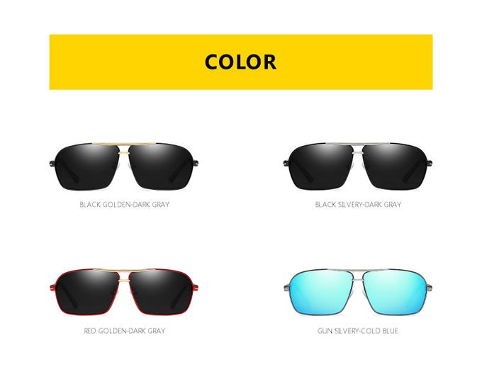UV400 Mens Luxury Sunglasses Bridge Sport Metal Frame TAC Man Night Driving 10