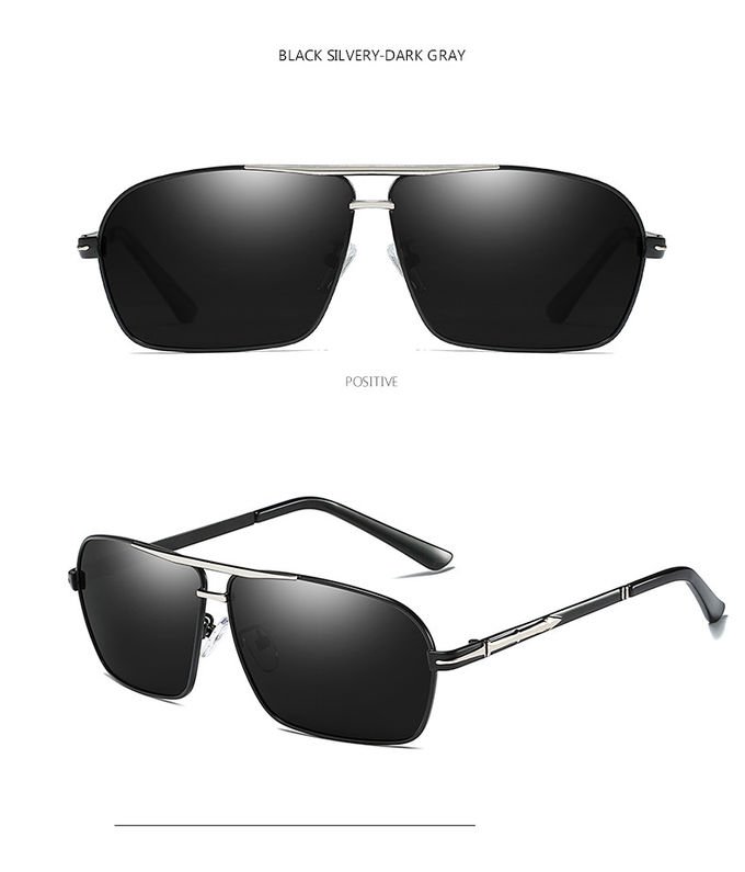 UV400 Mens Luxury Sunglasses Bridge Sport Metal Frame TAC Man Night Driving 5