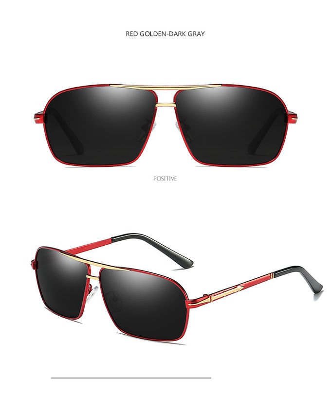 UV400 Mens Luxury Sunglasses Bridge Sport Metal Frame TAC Man Night Driving 3