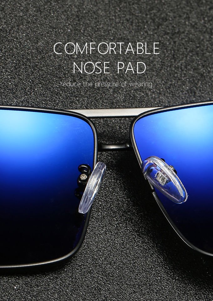 UV400 Mens Luxury Sunglasses Bridge Sport Metal Frame TAC Man Night Driving 6