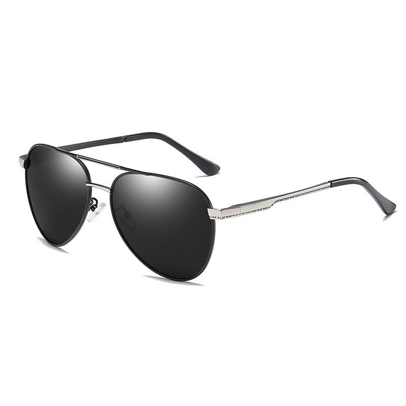 buy Fashion Polarized UV400 Mens Pilot Sunglasses With Metal Hinge 146MM online manufacturer