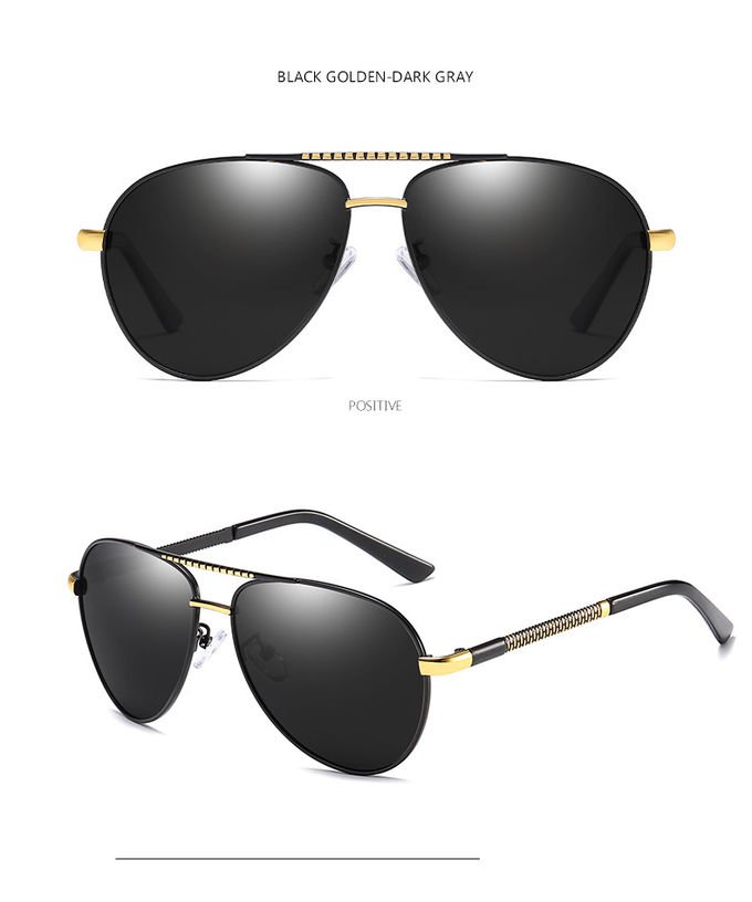 Alloys Pilot Polarized Lens Mens Luxury Sunglasses UV400 Driving Night Fishing Glasses 5