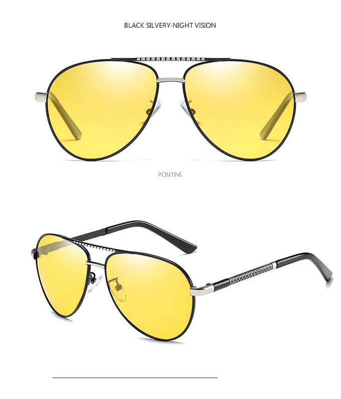 Alloys Pilot Polarized Lens Mens Luxury Sunglasses UV400 Driving Night Fishing Glasses 8