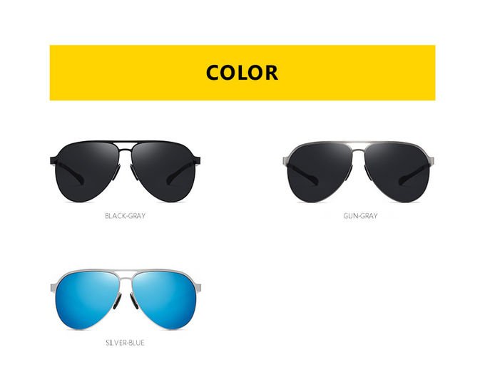 UV400 Pilot Sunglasses Polarized Metal Luxury Shades Gentleman 7