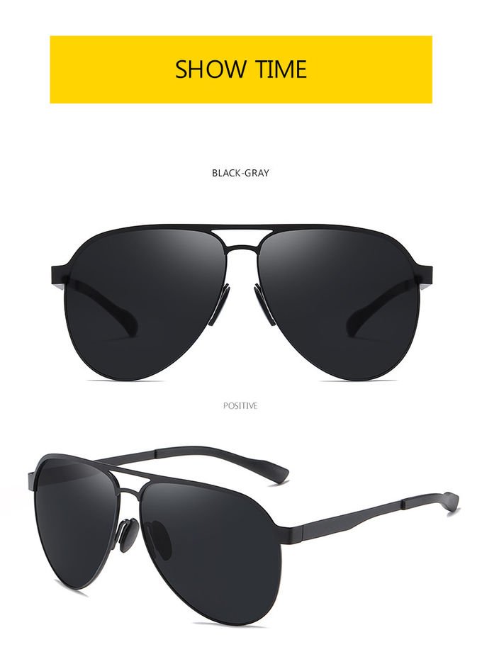 UV400 Pilot Sunglasses Polarized Metal Luxury Shades Gentleman 4