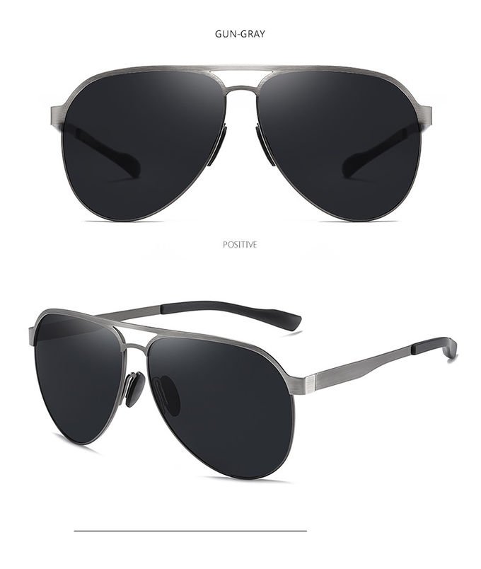 UV400 Pilot Sunglasses Polarized Metal Luxury Shades Gentleman 5
