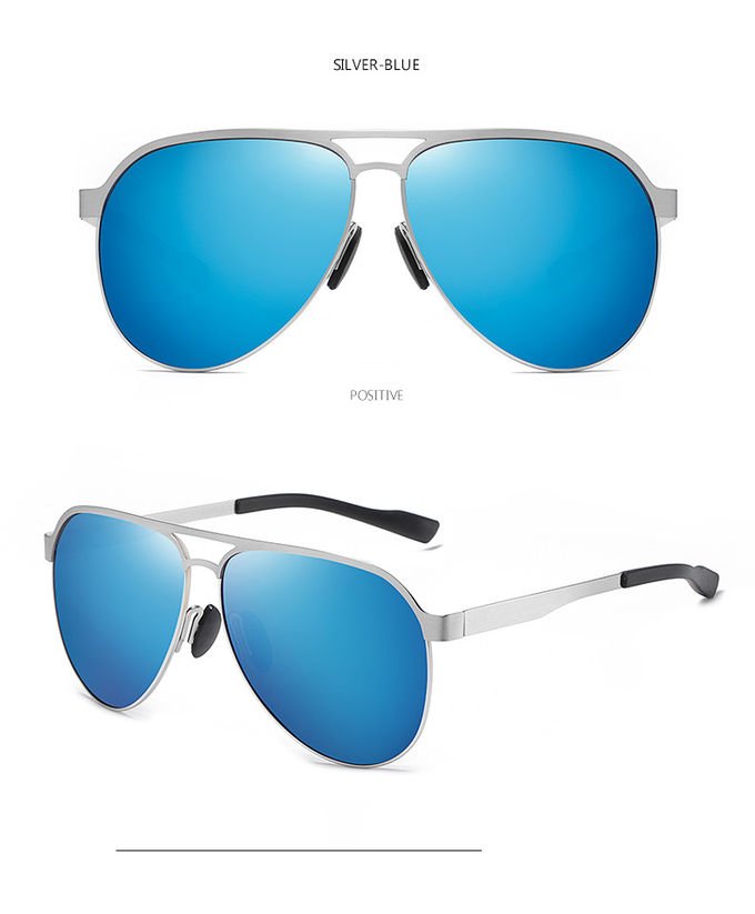 UV400 Pilot Sunglasses Polarized Metal Luxury Shades Gentleman 6