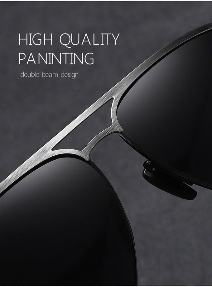 UV400 Pilot Sunglasses Polarized Metal Luxury Shades Gentleman 3
