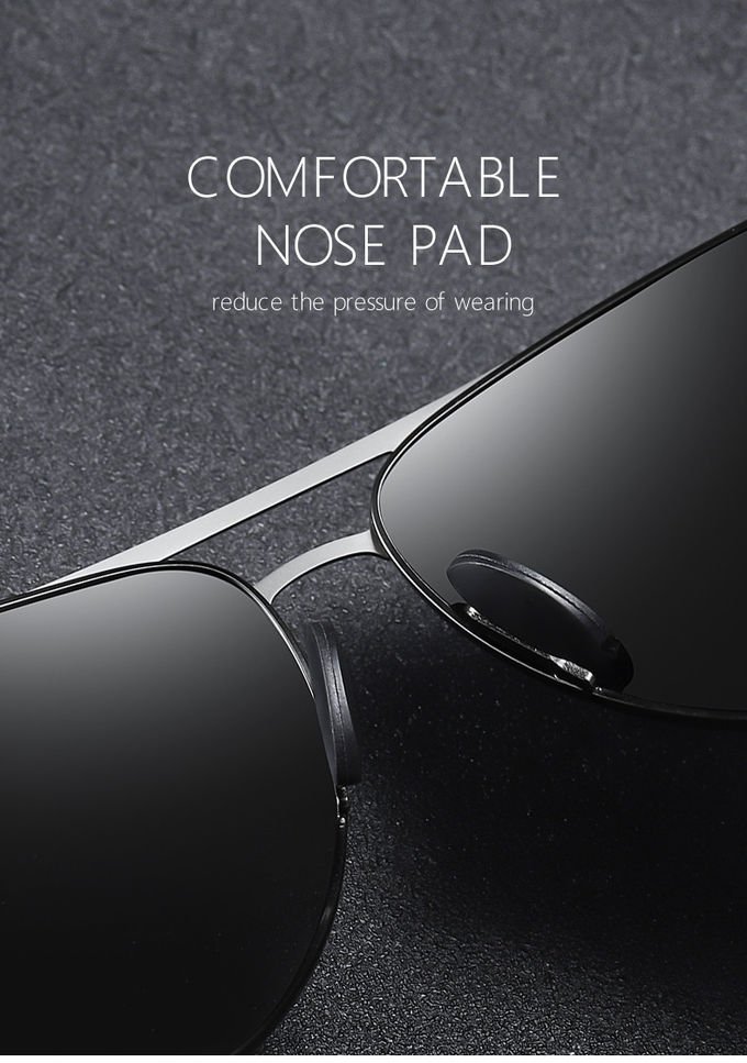 UV400 Pilot Sunglasses Polarized Metal Luxury Shades Gentleman 1