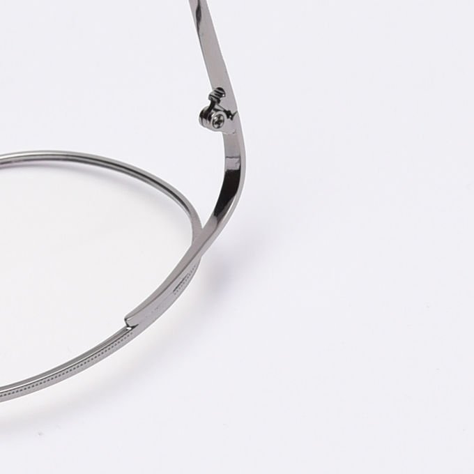 Vintage Anti Blue Light Metal Optical Round Frame Plain Lens Men Women Fashionable Computer Glasses 8