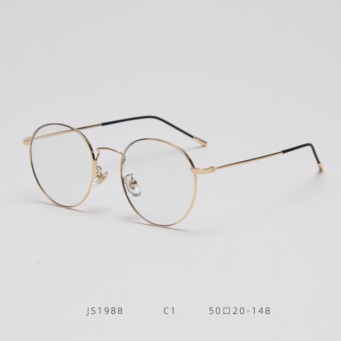 Korean Retro Flat Reading Glasses 132MM Men Metal Kick Myopia Control BSCI 4