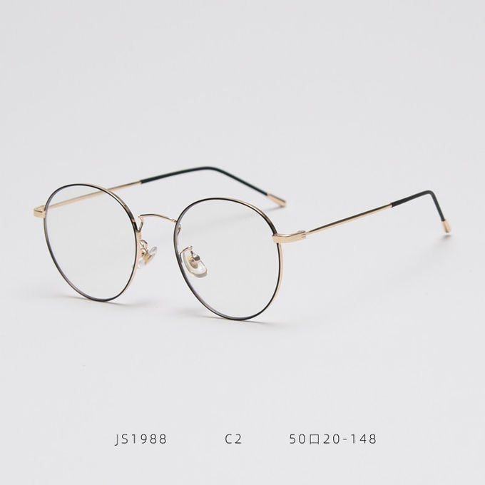 Korean Retro Flat Reading Glasses 132MM Men Metal Kick Myopia Control BSCI 5