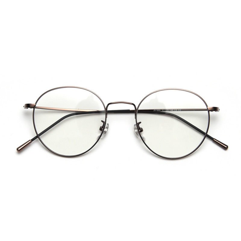 buy Korean Retro Flat Reading Glasses 132MM Men Metal Kick Myopia Control BSCI online manufacturer