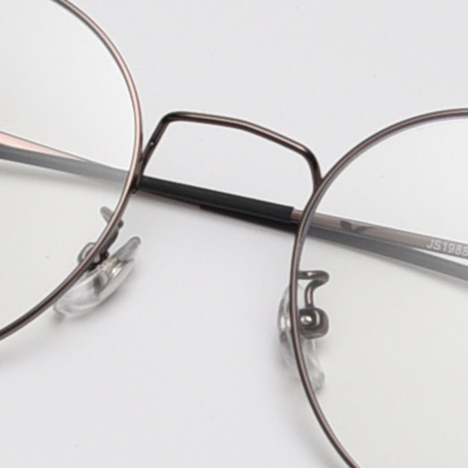 Korean Retro Flat Reading Glasses 132MM Men Metal Kick Myopia Control BSCI 8