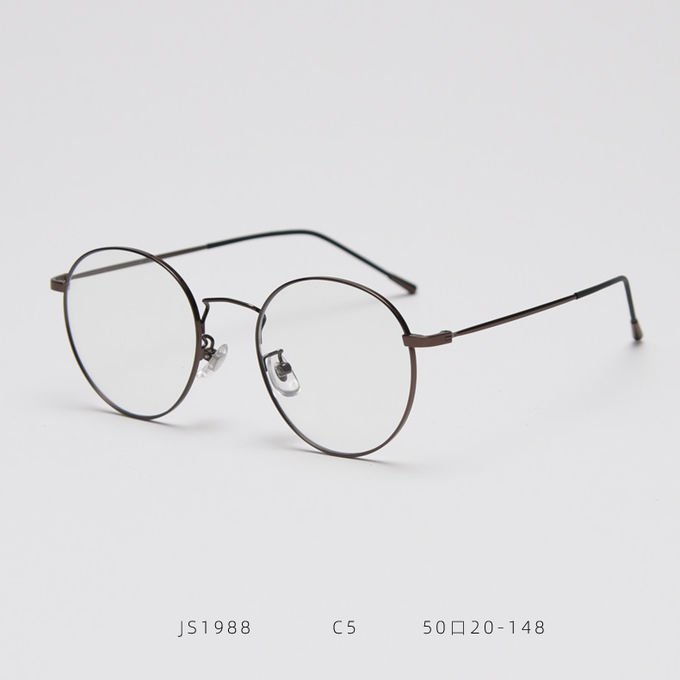 Korean Retro Flat Reading Glasses 132MM Men Metal Kick Myopia Control BSCI 2