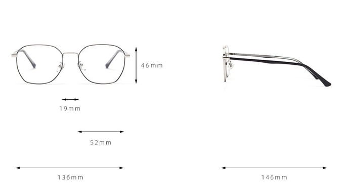 Optical Metal Acetate Eye Glasses Men Women Fashionable Blue Light Glasses 10